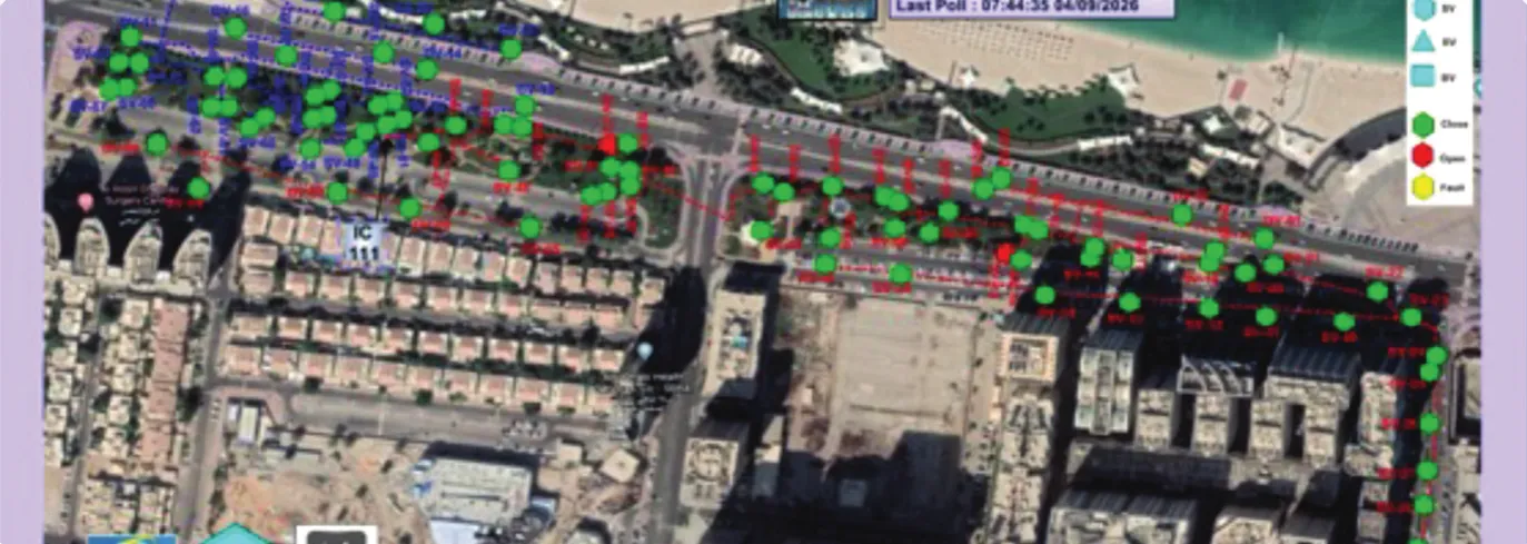 خريطة مراقبة الشبكة GIS